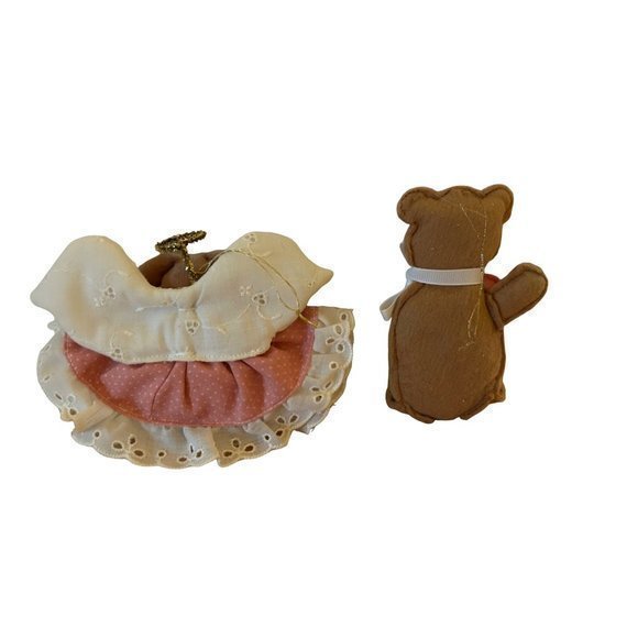 Vintage Felt Ornament -‎ Angel Bear and Heartfelt Bear - Picture 3 of 3